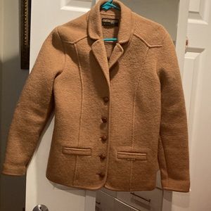 Wool camel colored coat blazer style